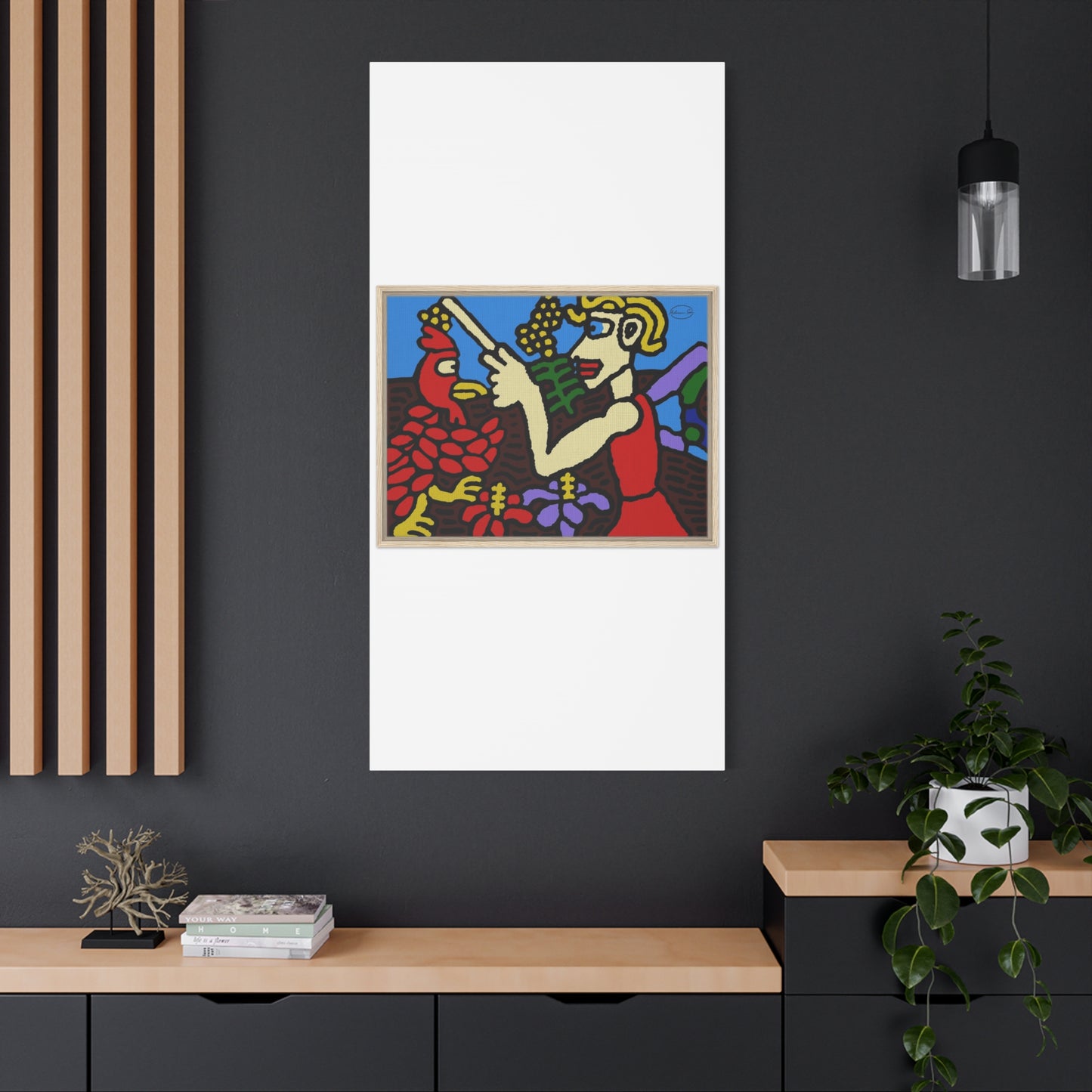 The hen gaining a blessing from a fairy Canvas (Large)