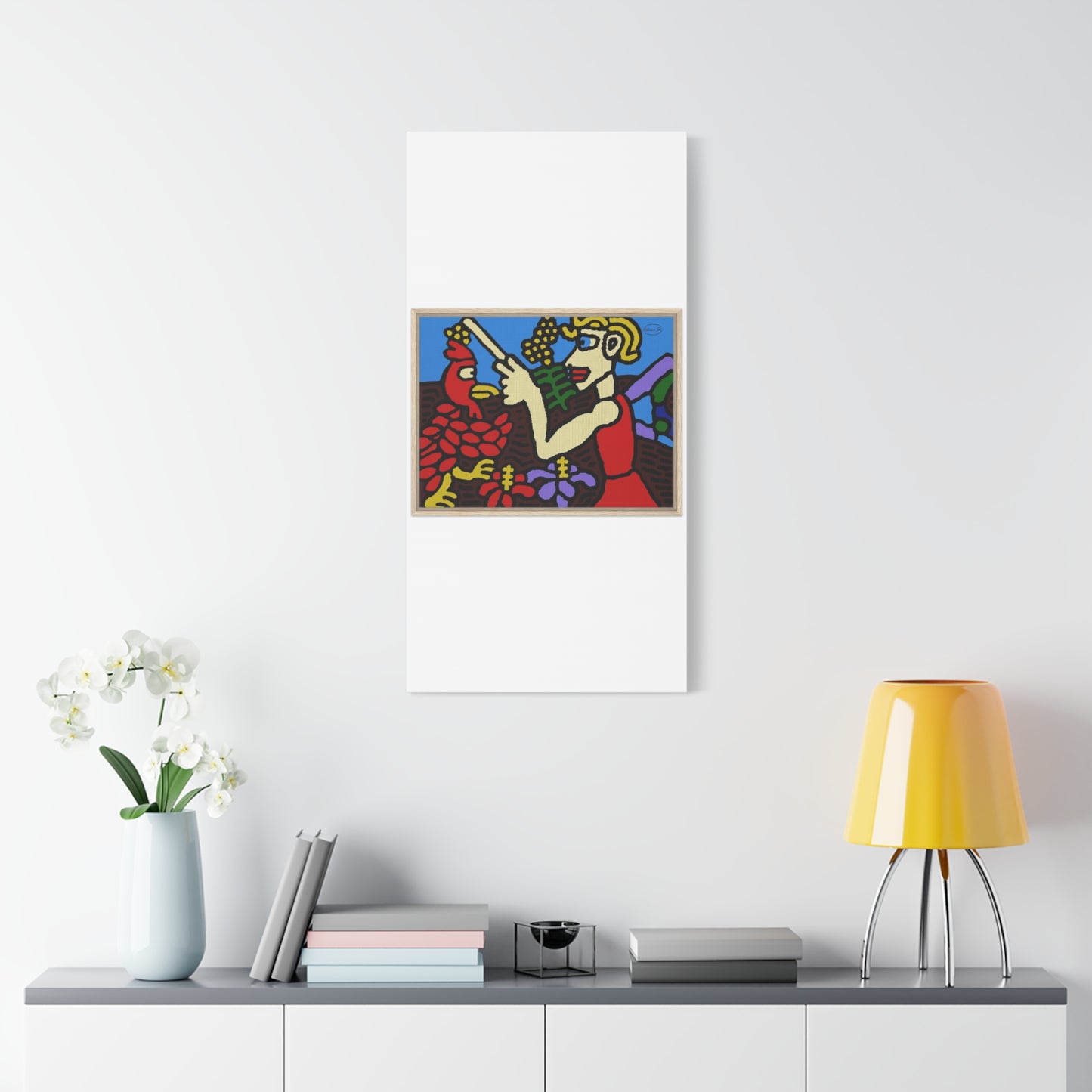 The hen gaining a blessing from a fairy Canvas (Large)