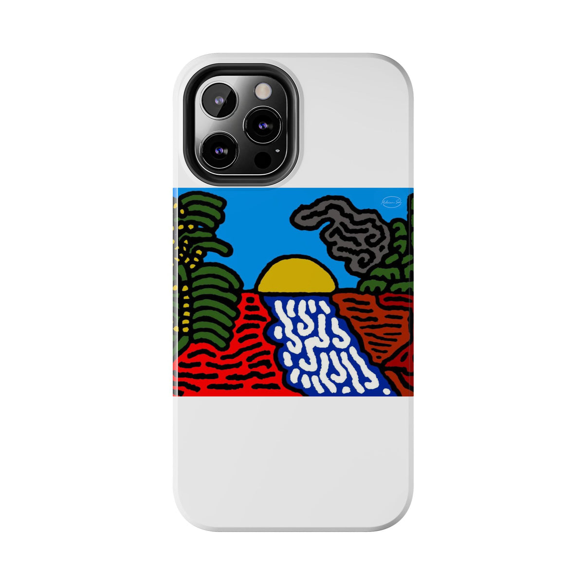The river that joins the Australian wattle and Lebanese cedar tree in friendship Tough Phone Case