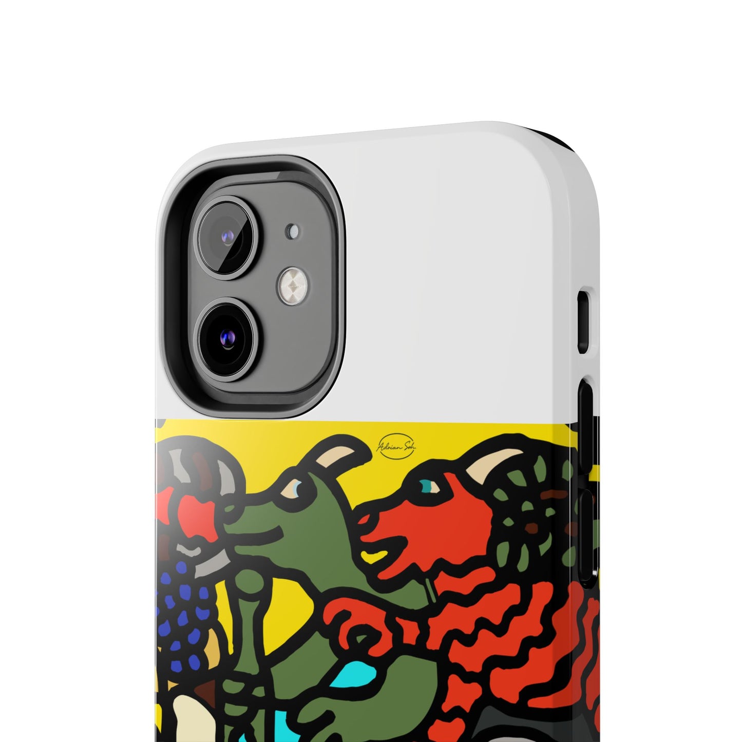 Two dragons enjoying a feast together Tough Phone Case