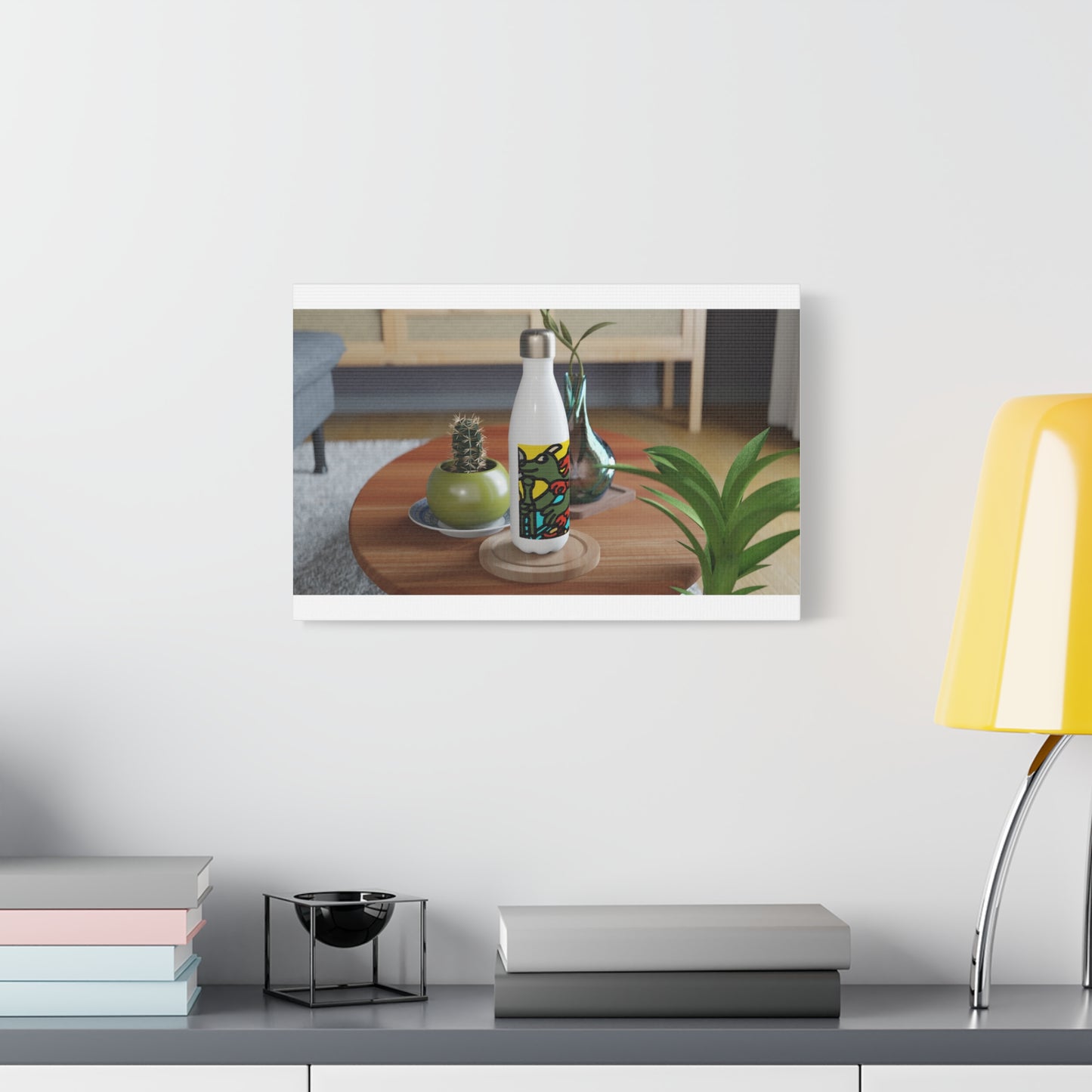 Two dragons enjoying a feast together Canvas (Small)