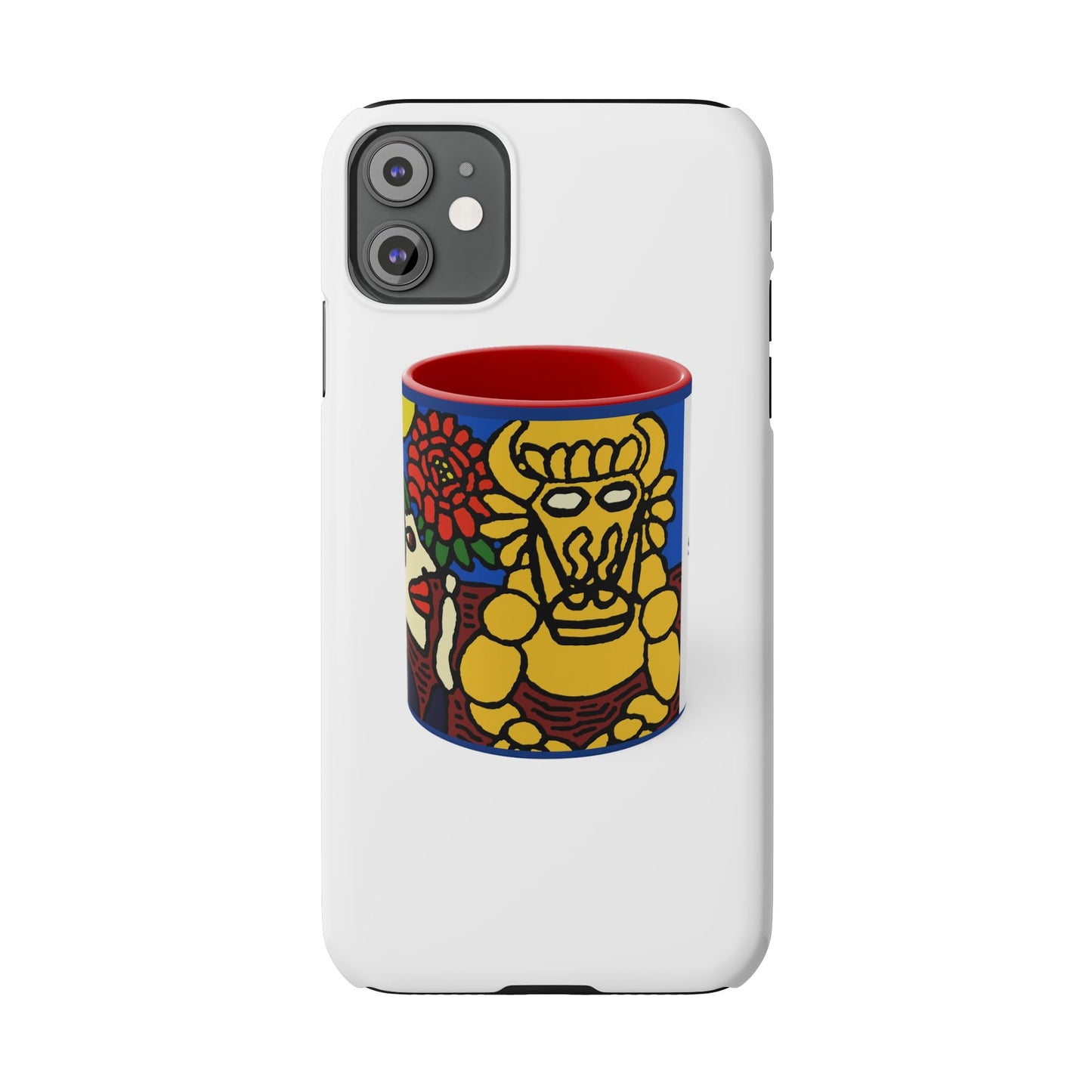 The warrior hailing the mighty golden dragon Slim Phone Case