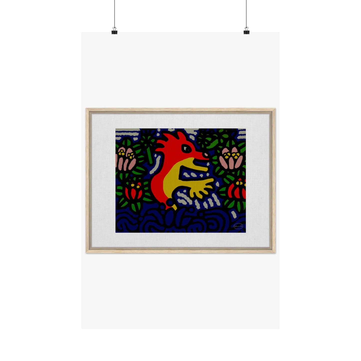 Breaking through the surface of a lotus pond Matte Poster Vertical (Large)