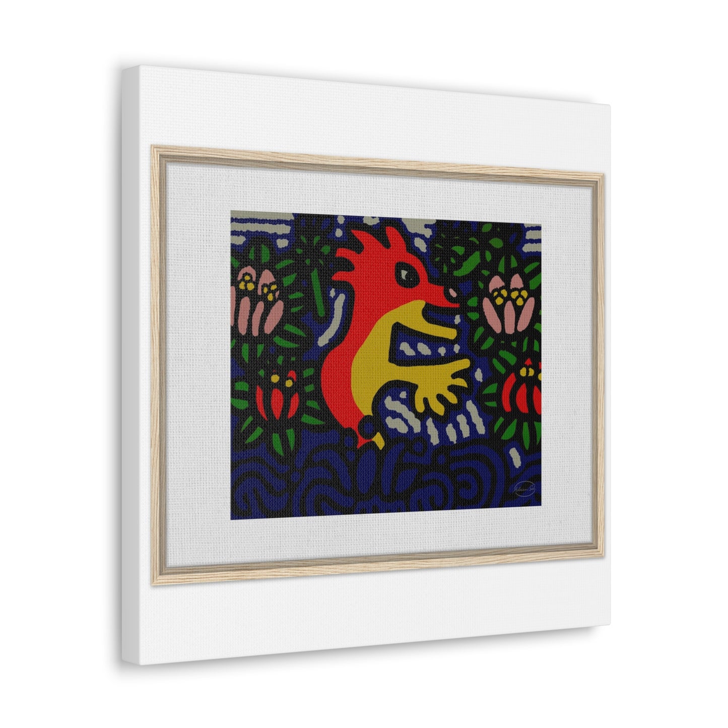 Breaking through the surface of a lotus pond Canvas (Small)