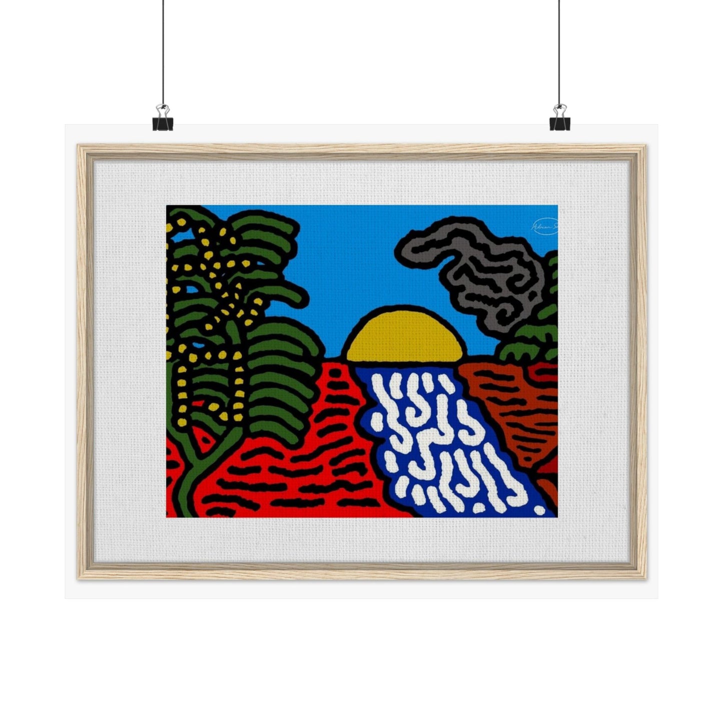 The river that joins the Australian wattle and Lebanese cedar tree in friendship Matte Poster Horizontal (Small)
