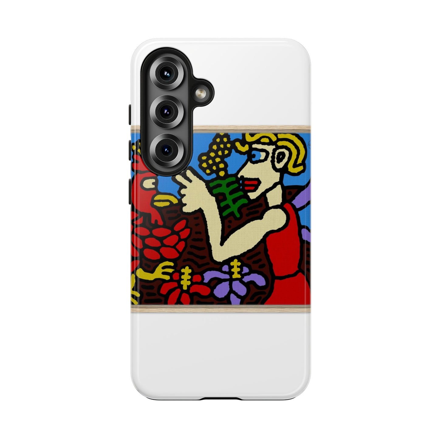 The hen gaining a blessing from a fairy Tough Phone Case
