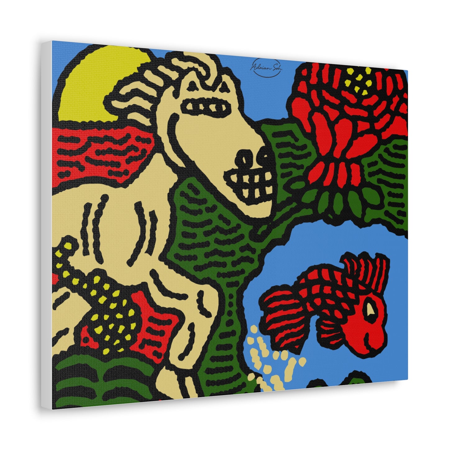 Galloping carefree through life Canvas (Small)