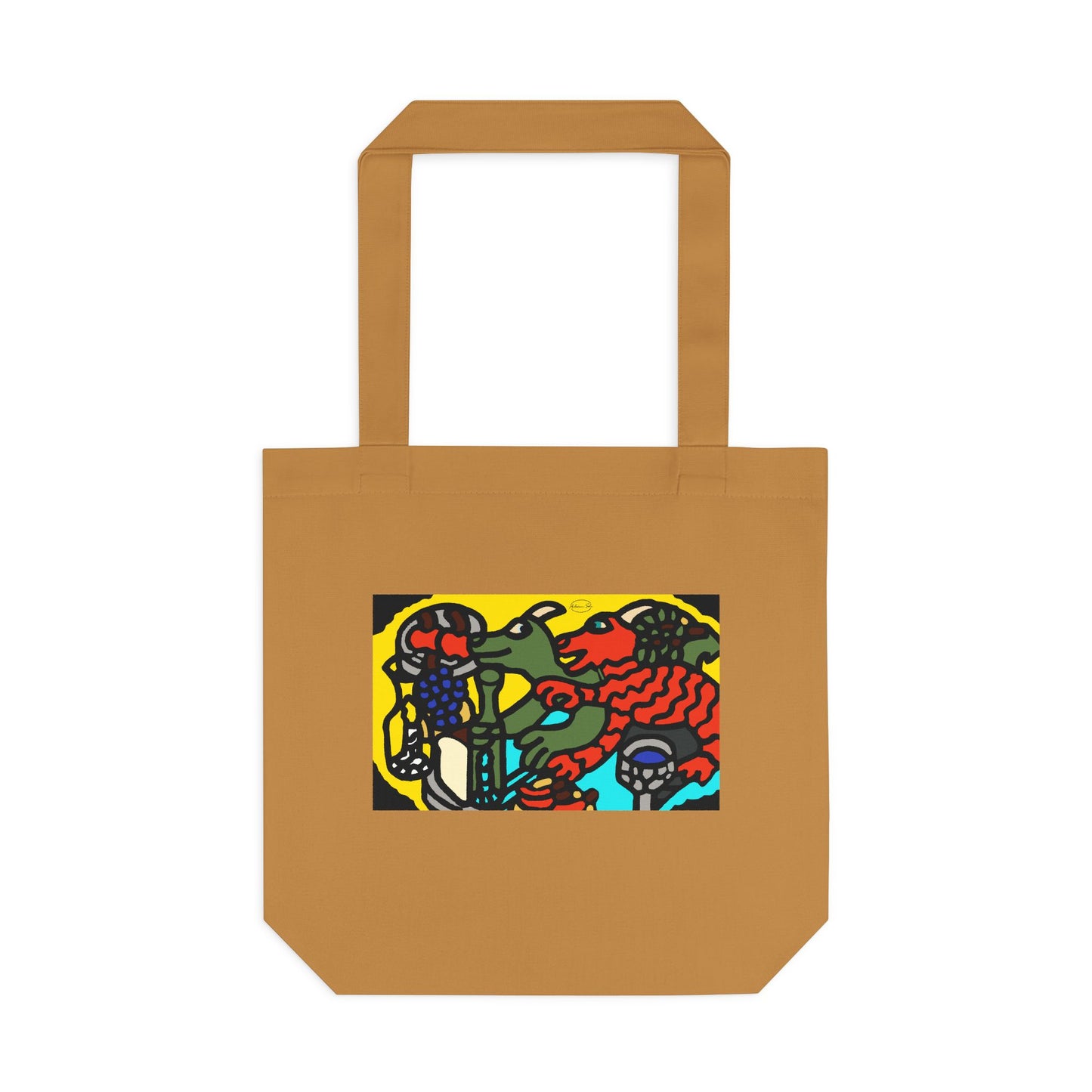 Two dragons enjoying a feast together Classic Tote Bag