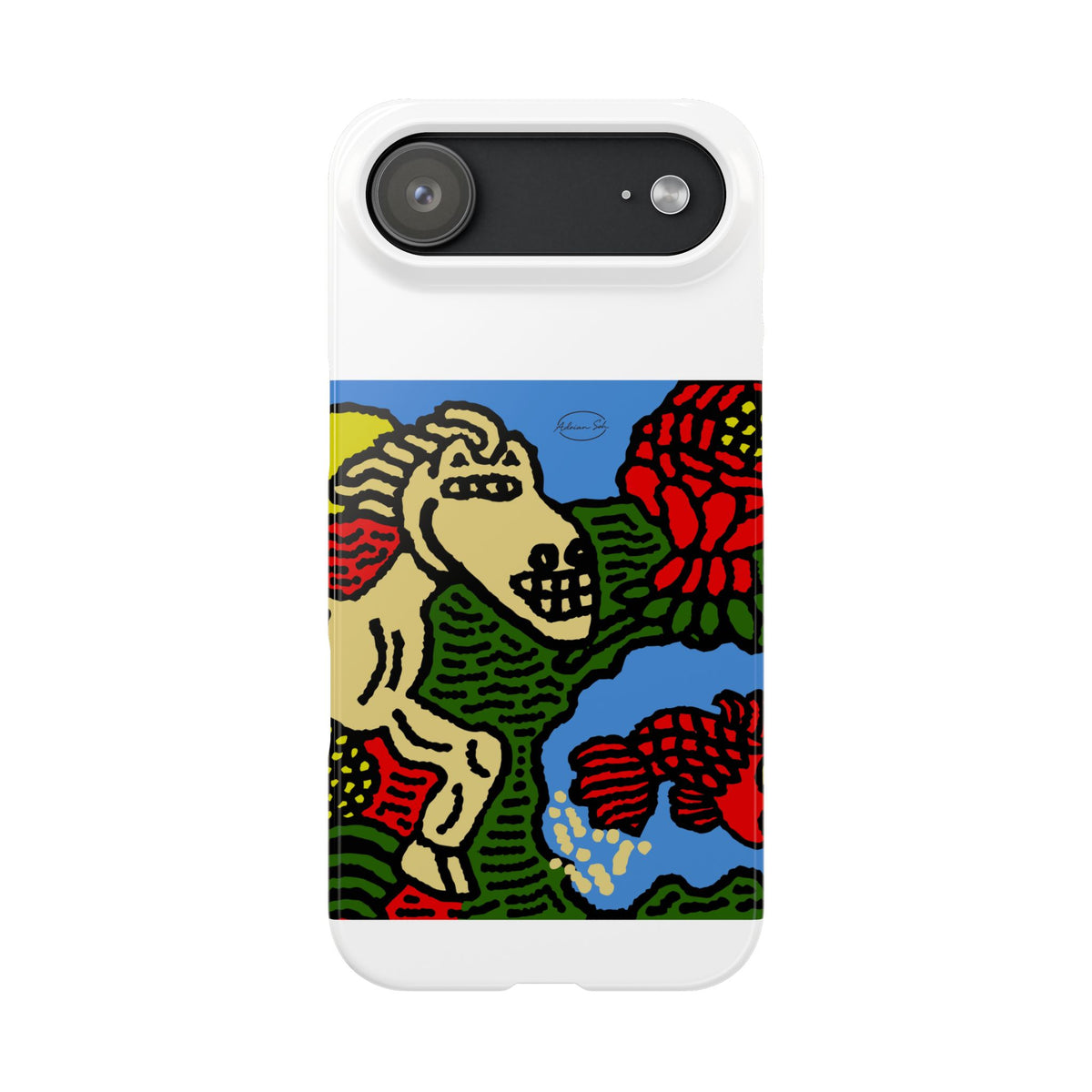 Galloping carefree through life Slim Phone Case