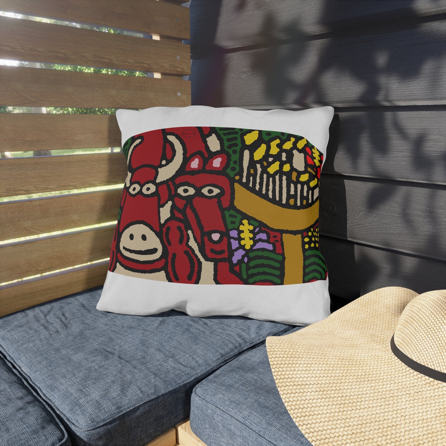 Going blessed by light together — Outdoor Pillow