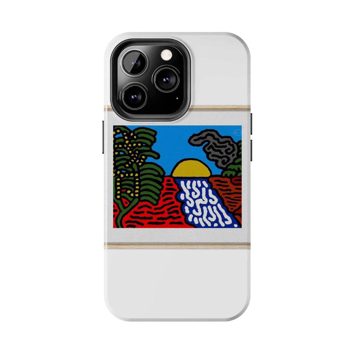 The river that joins the Australian wattle and Lebanese cedar tree in friendship Tough Phone Case