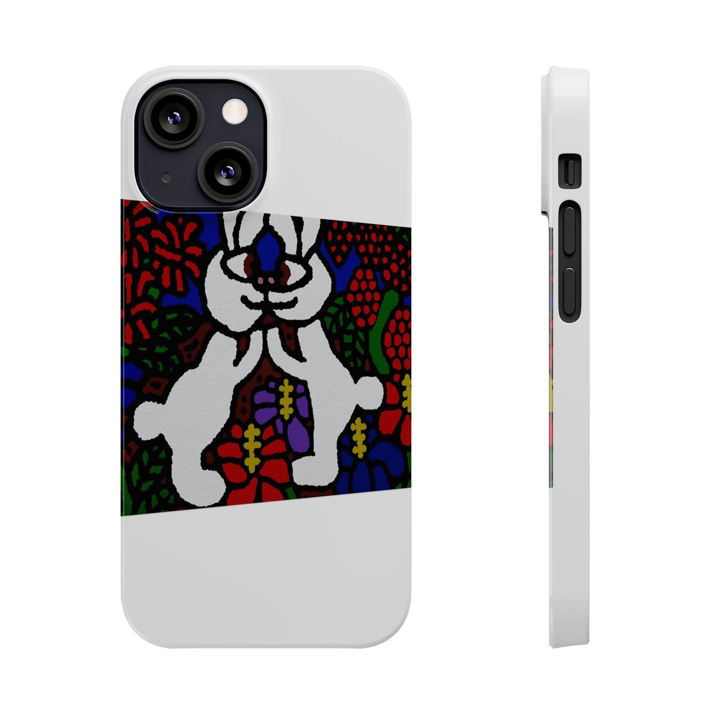 Bunnies in love Slim Phone Case