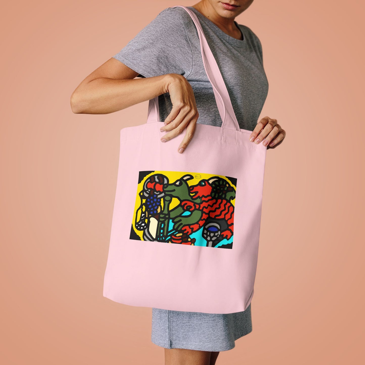 Two dragons enjoying a feast together Classic Tote Bag