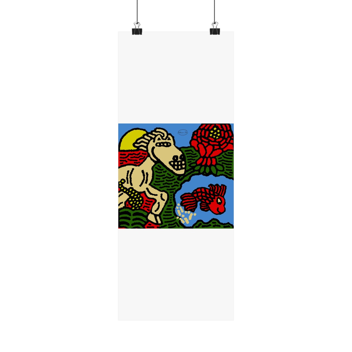 Galloping carefree through life Matte Poster Vertical (Large)