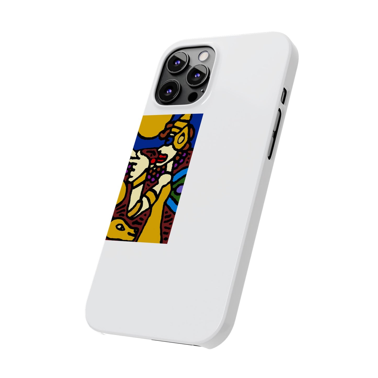 The golden snake being blessed by the fairy Slim Phone Case