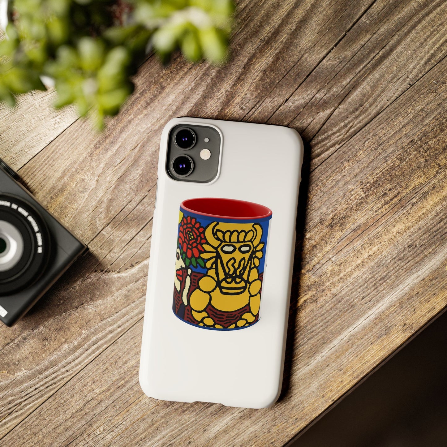 The warrior hailing the mighty golden dragon Slim Phone Case