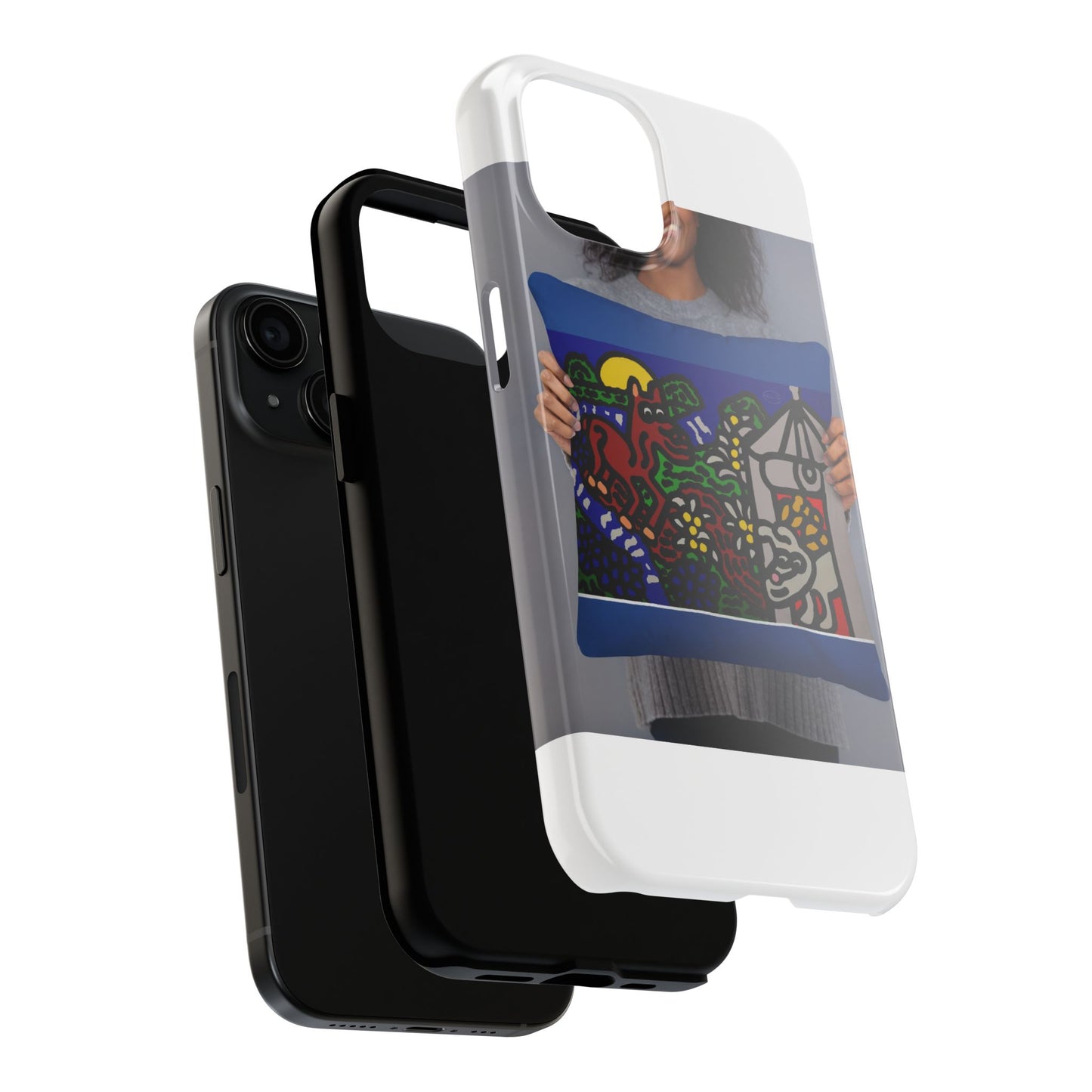 Bunny welcoming a friendly horse on his journey Tough Phone Case