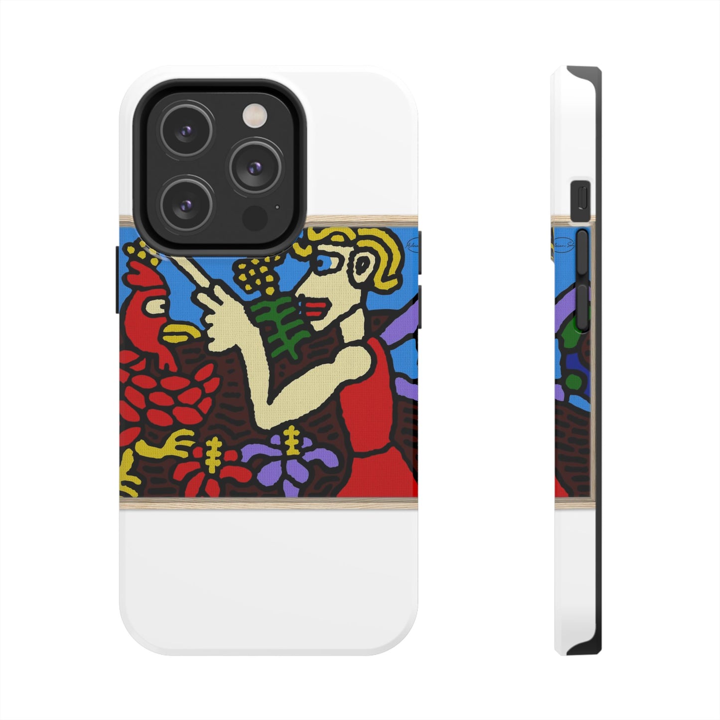 The hen gaining a blessing from a fairy Tough Phone Case
