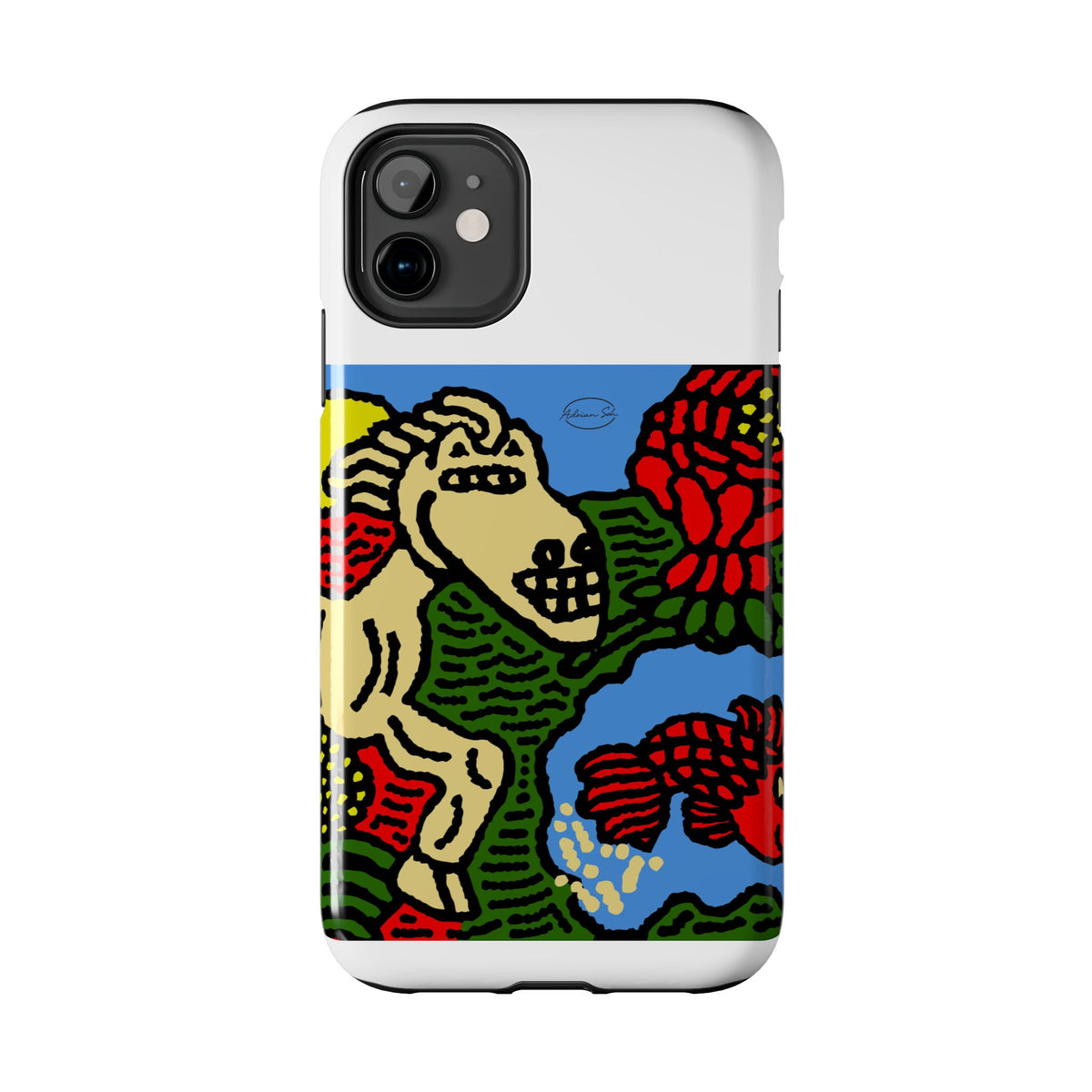 Galloping carefree through life Tough Phone Case