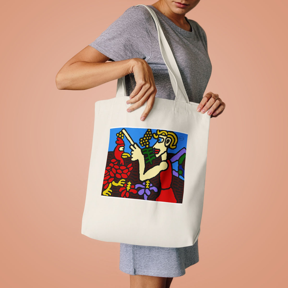 The hen gaining a blessing from a fairy Classic Tote Bag