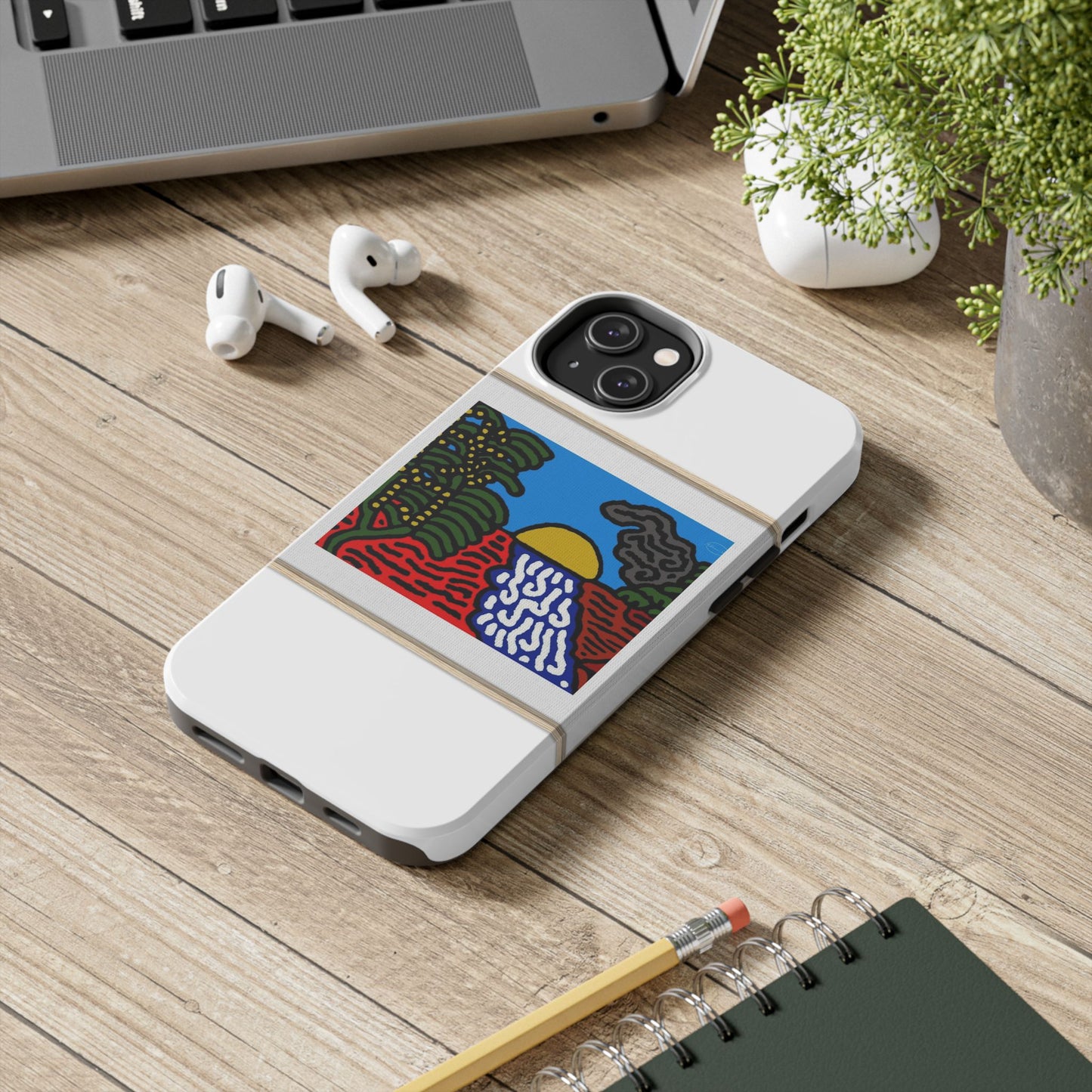 The river that joins the Australian wattle and Lebanese cedar tree in friendship Tough Phone Case