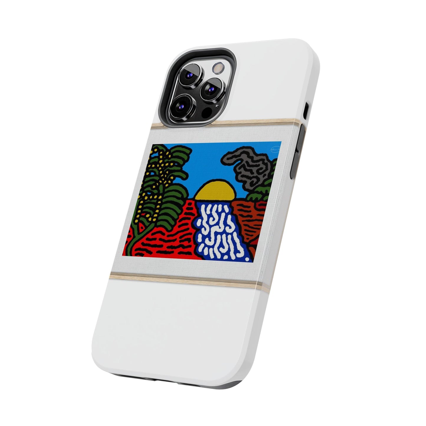 The river that joins the Australian wattle and Lebanese cedar tree in friendship Tough Phone Case