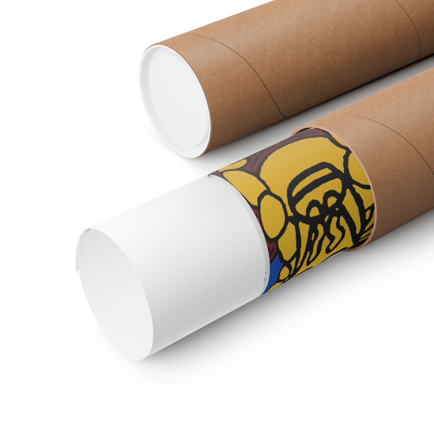The warrior hailing the mighty golden dragon Matte Poster Vertical (Small)