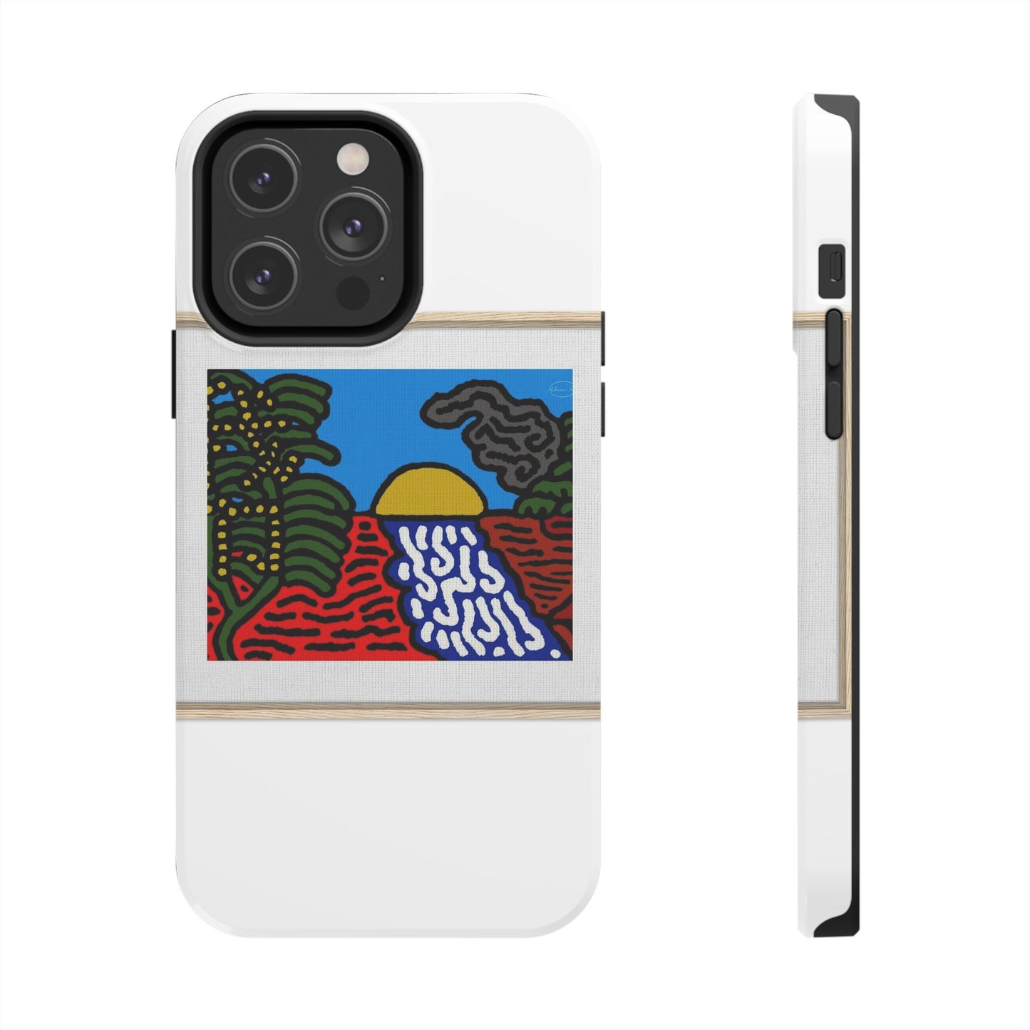 The river that joins the Australian wattle and Lebanese cedar tree in friendship Tough Phone Case