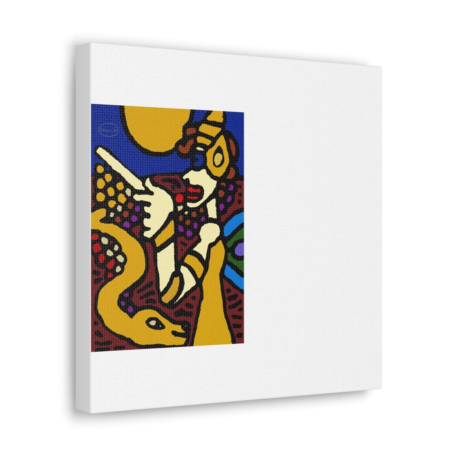 The golden snake being blessed by the fairy Canvas (Small)