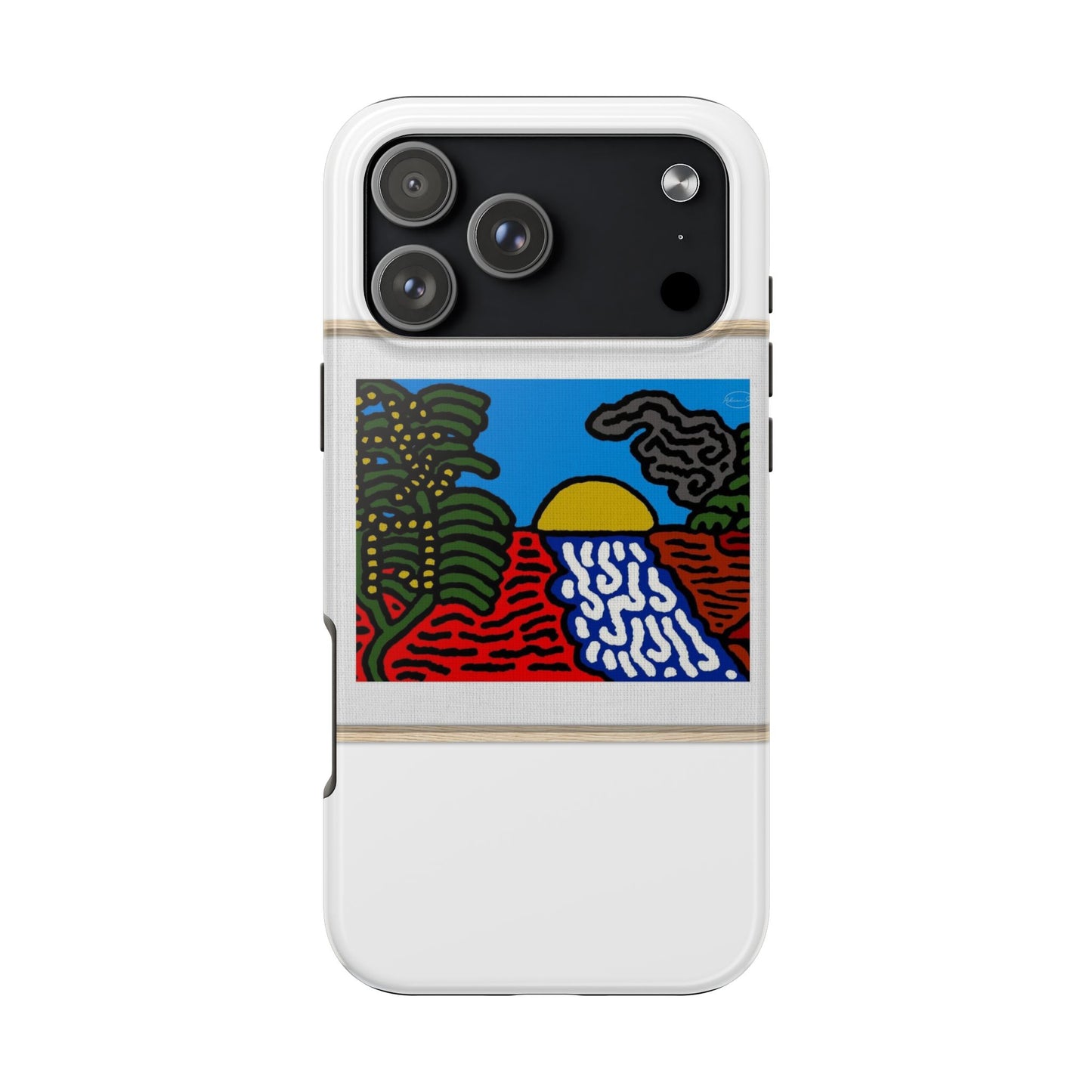 The river that joins the Australian wattle and Lebanese cedar tree in friendship Tough Phone Case