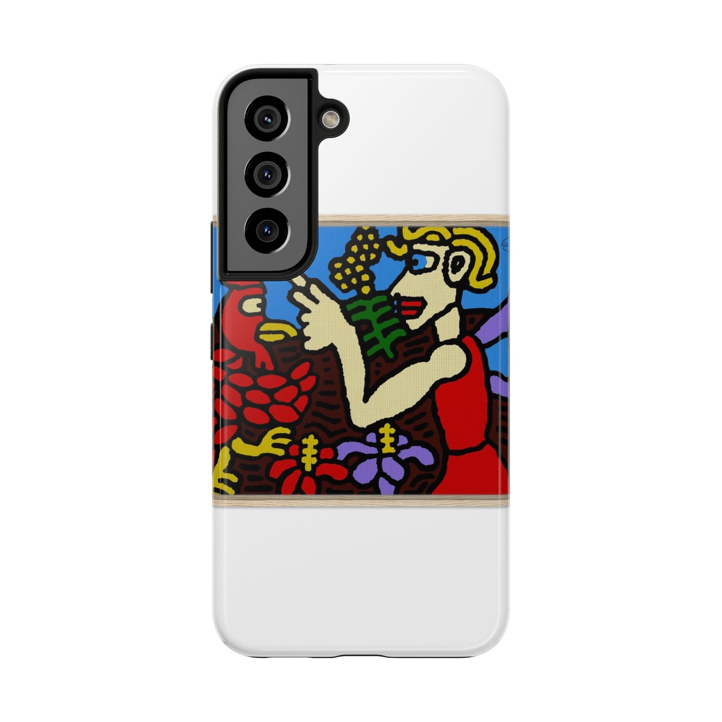 The hen gaining a blessing from a fairy Tough Phone Case