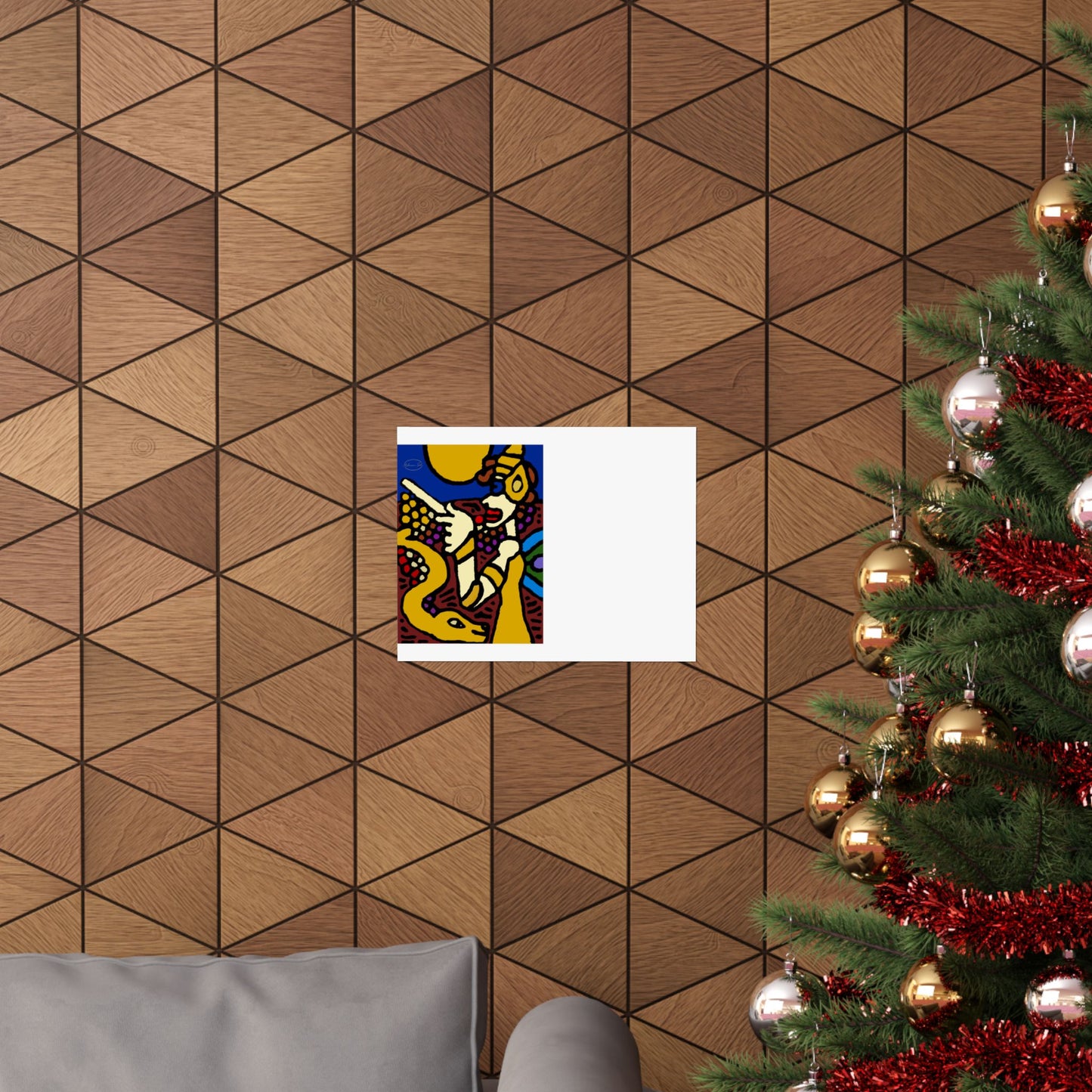 The golden snake being blessed by the fairy Matte Poster Horizontal (Small)