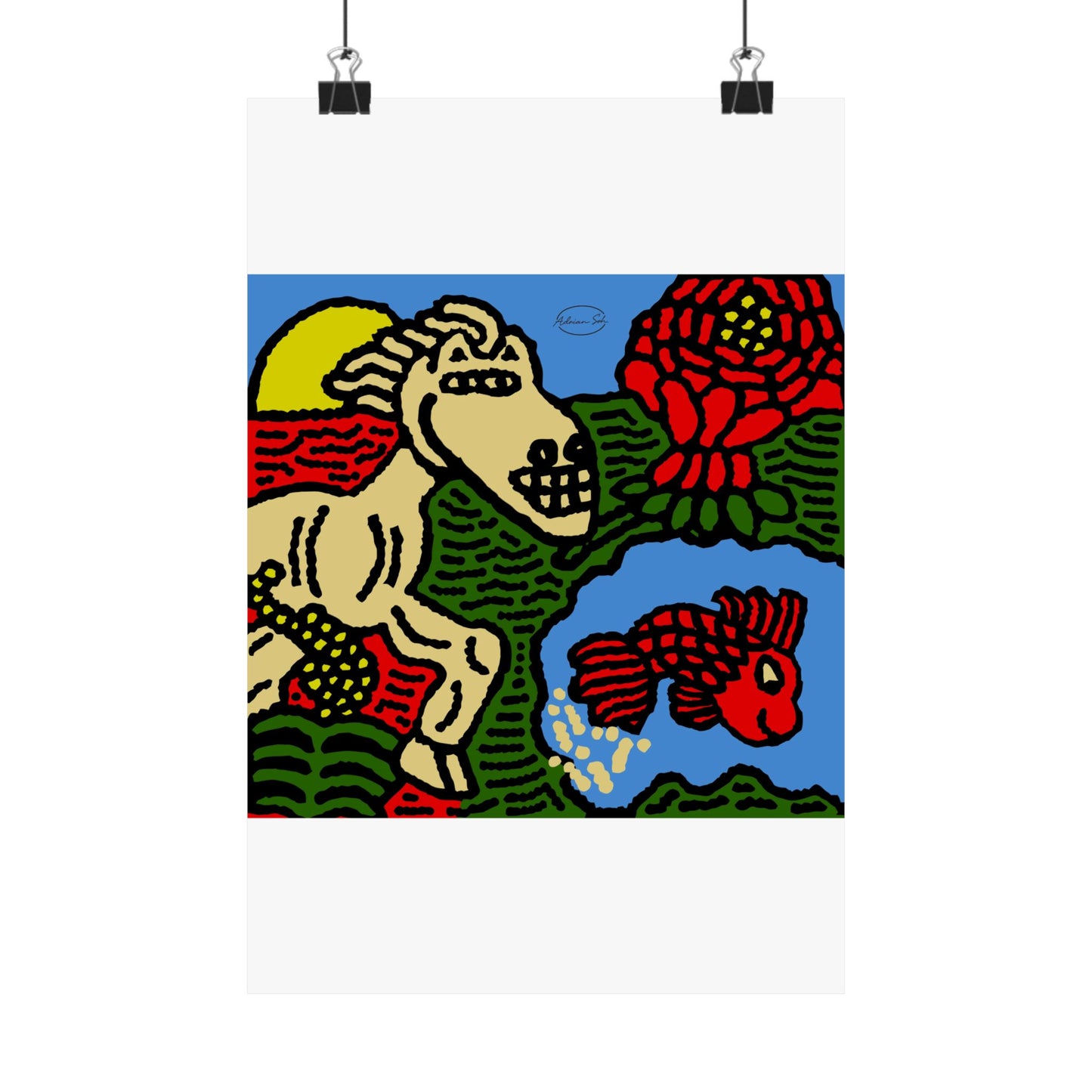 Galloping carefree through life Matte Poster Vertical (Large)