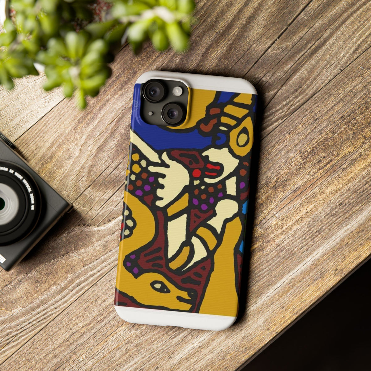 The golden snake being blessed by the fairy Slim Phone Case