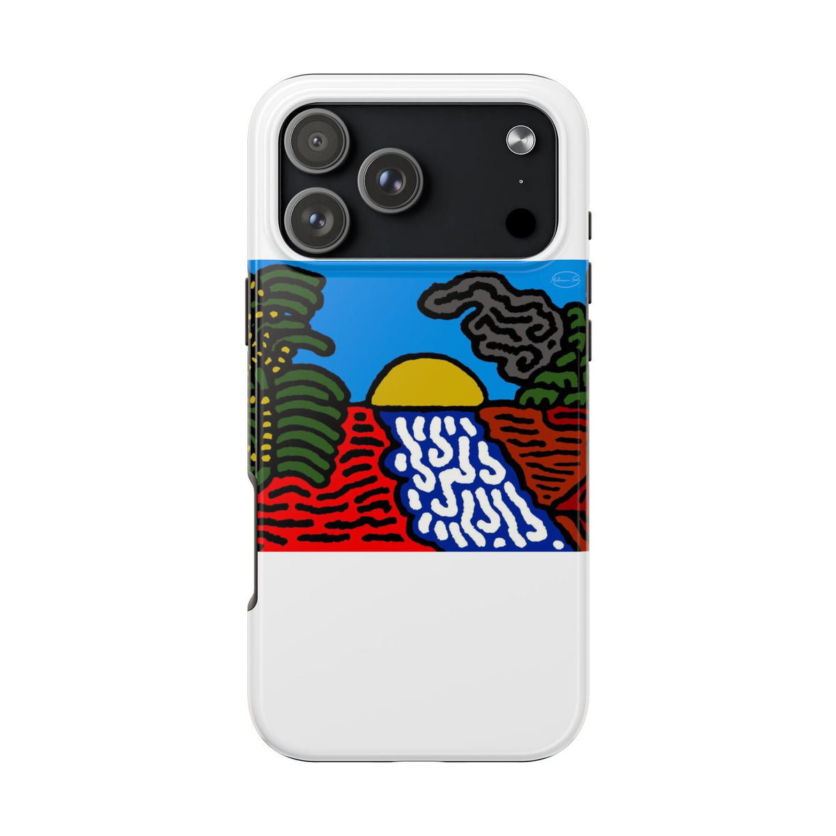 The river that joins the Australian wattle and Lebanese cedar tree in friendship Tough Phone Case