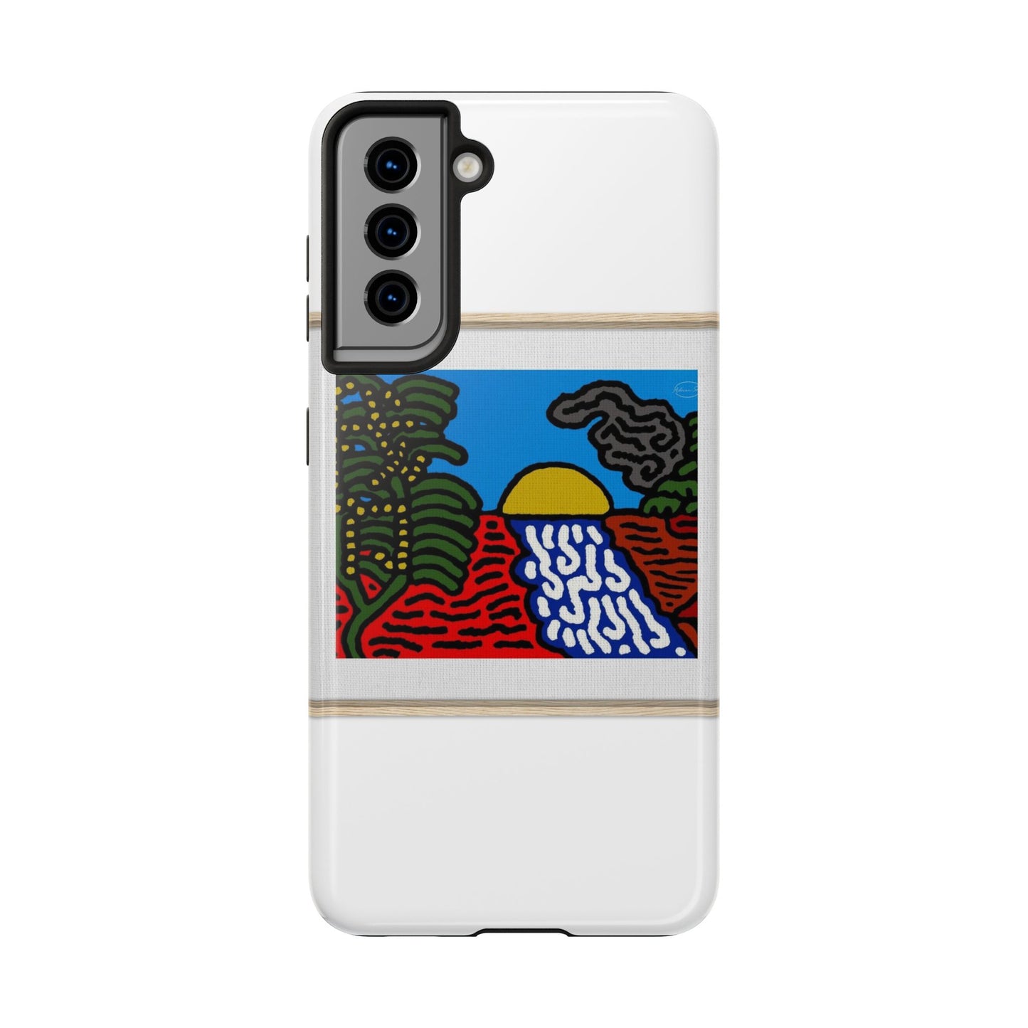 The river that joins the Australian wattle and Lebanese cedar tree in friendship Tough Phone Case