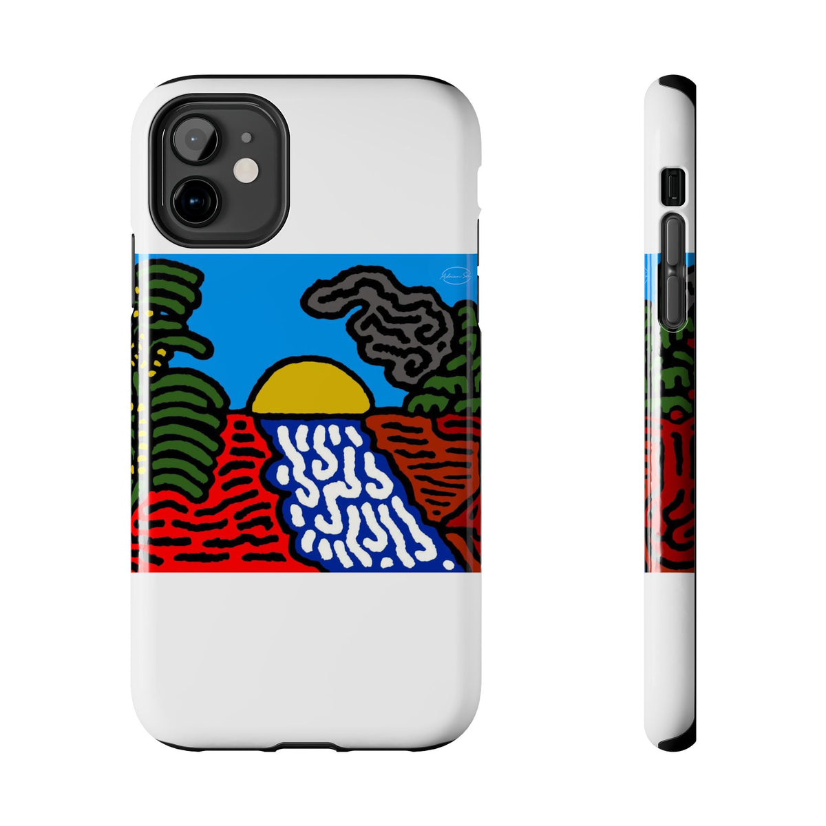 The river that joins the Australian wattle and Lebanese cedar tree in friendship Tough Phone Case