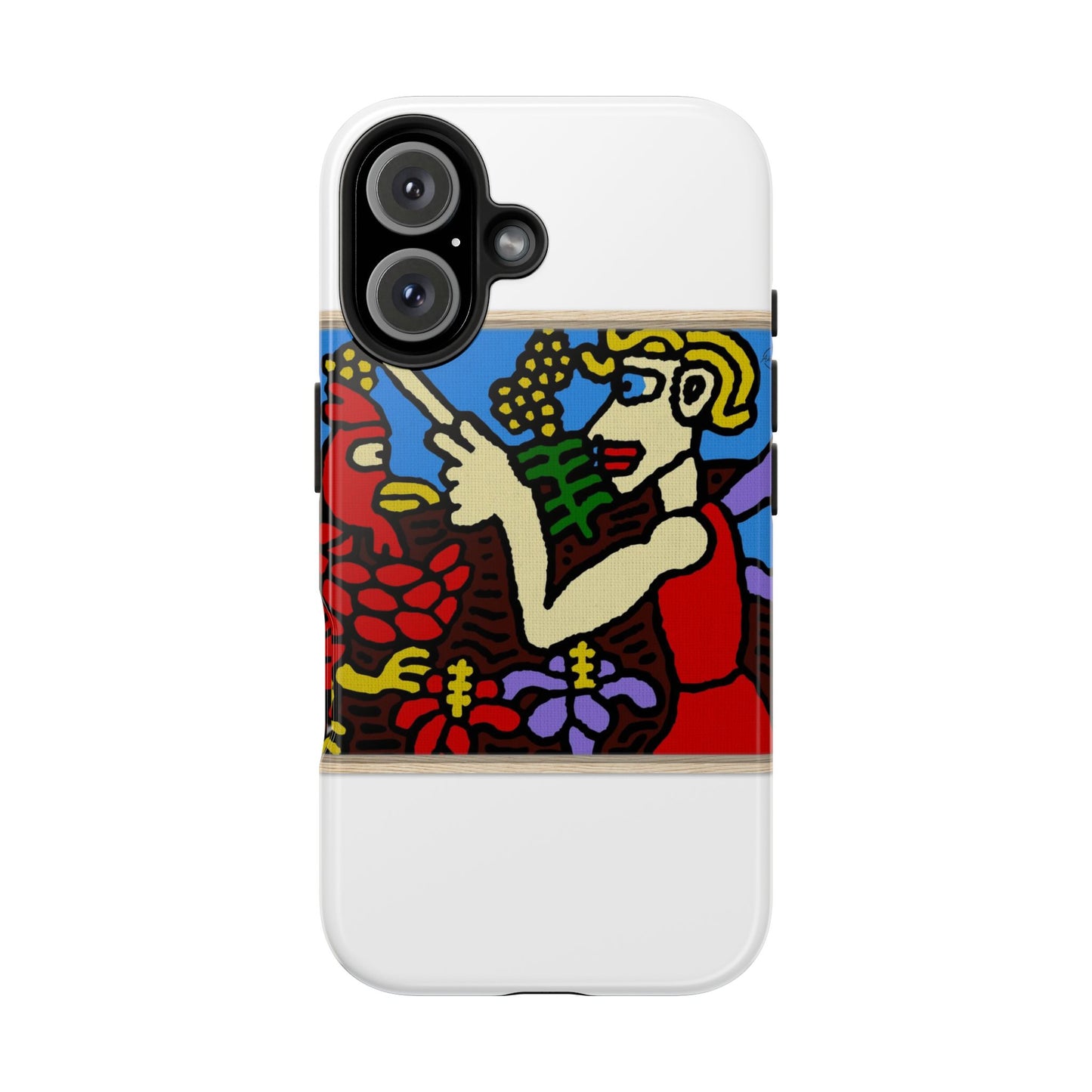 The hen gaining a blessing from a fairy Tough Phone Case