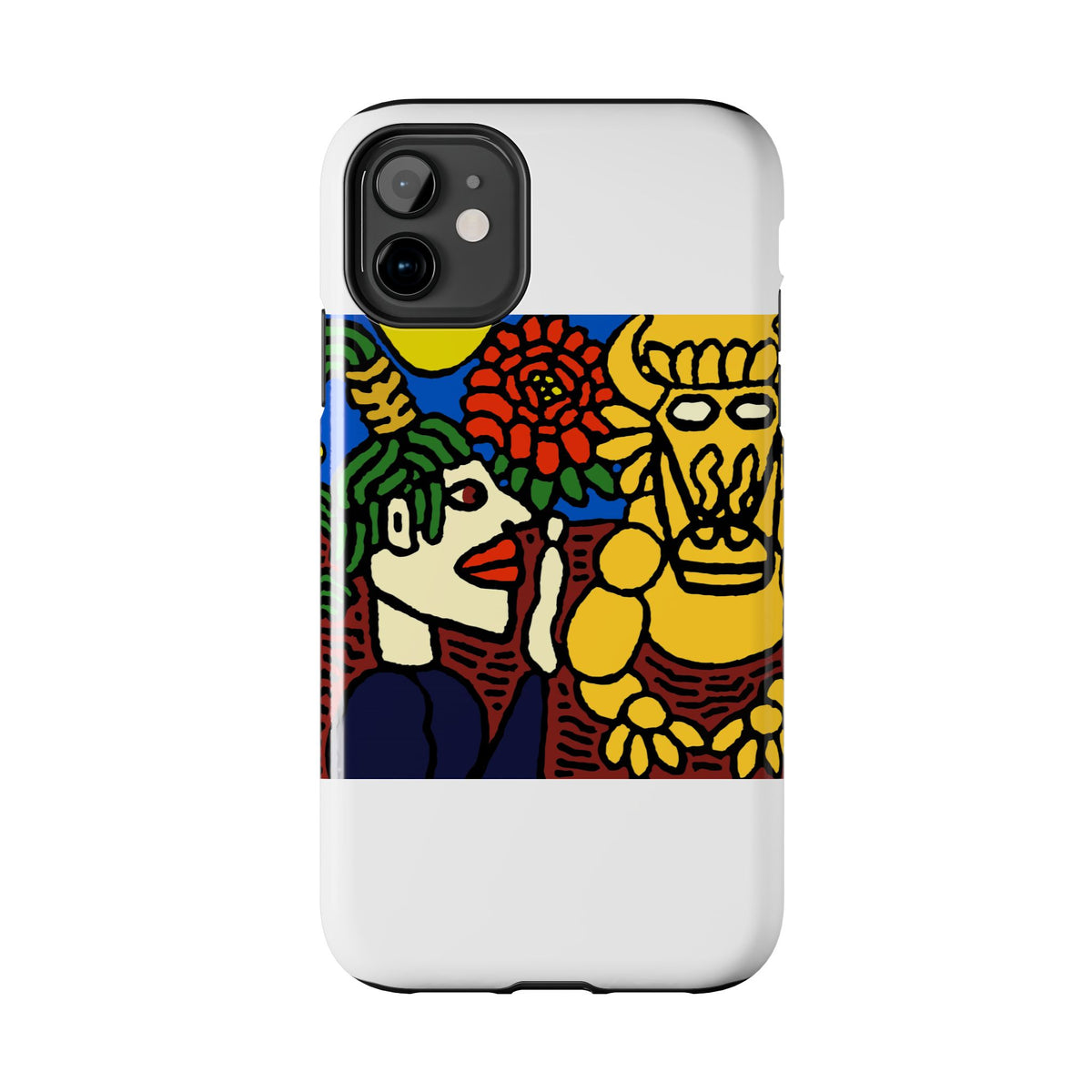 The warrior hailing the mighty golden dragon Tough Phone Case