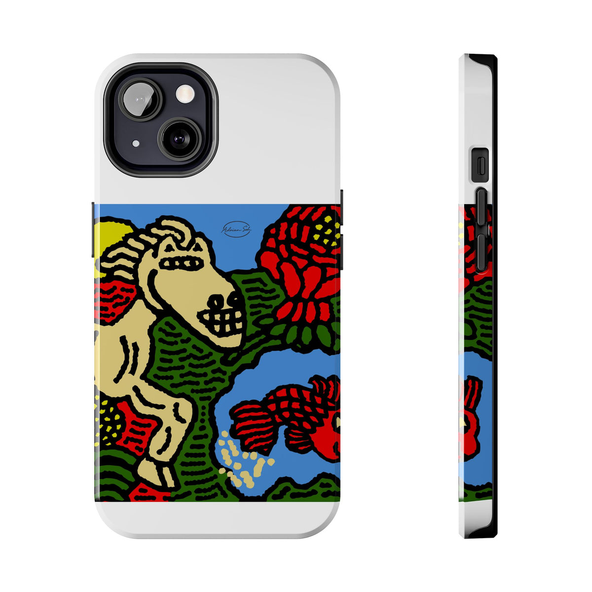 Galloping carefree through life Tough Phone Case