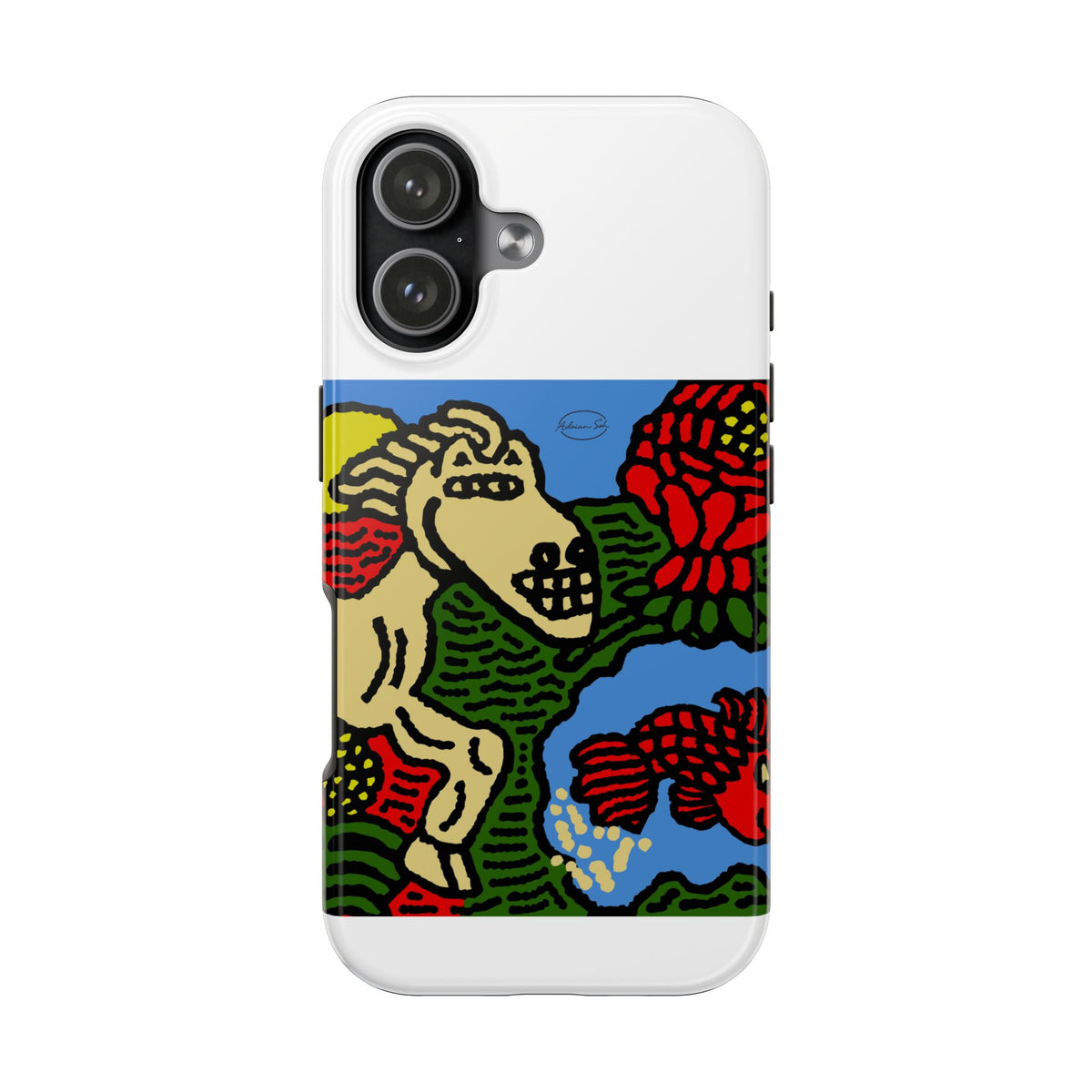 Galloping carefree through life Tough Phone Case