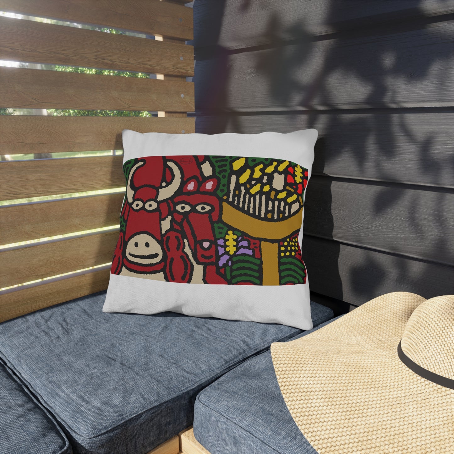 Going blessed by light together — Outdoor Pillow
