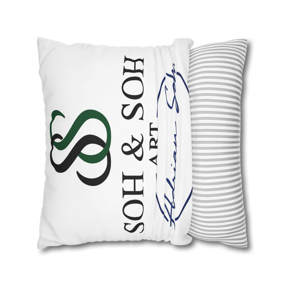 Colorful Folk Art Fox Throw Pillowcase — Square Poly Canvas Decorative Pillow Cover - Breaking through the surface of a lotus pond.