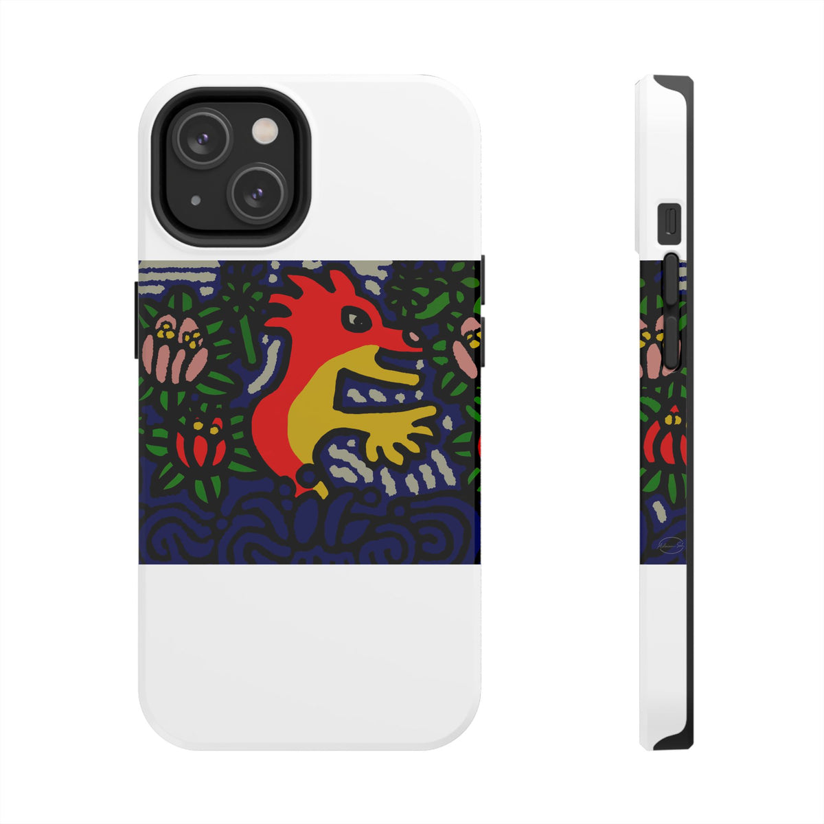 Breaking through the surface of a lotus pond Tough Phone Case