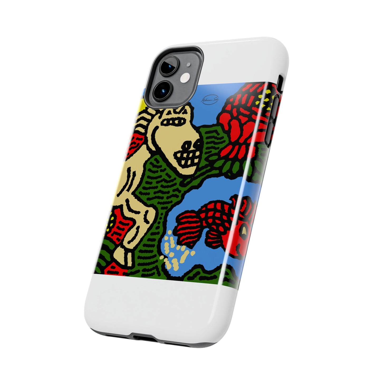 Galloping carefree through life Tough Phone Case