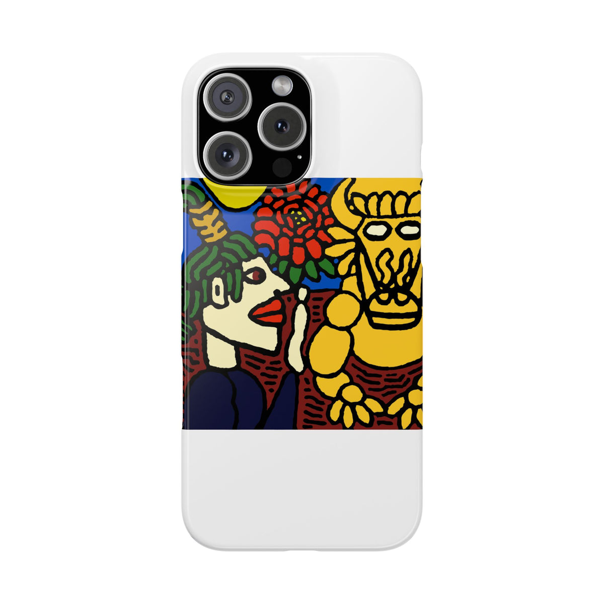 The warrior hailing the mighty golden dragon Slim Phone Case