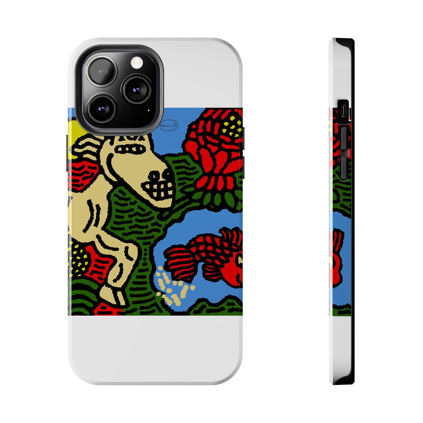 Galloping carefree through life Tough Phone Case