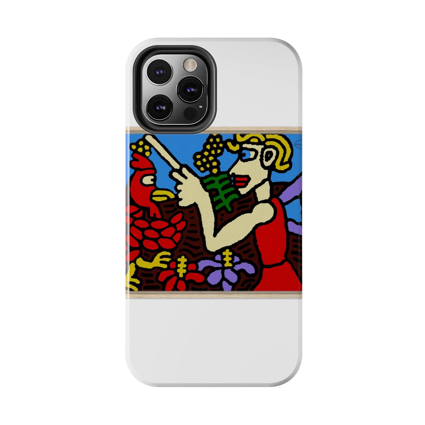 The hen gaining a blessing from a fairy Tough Phone Case
