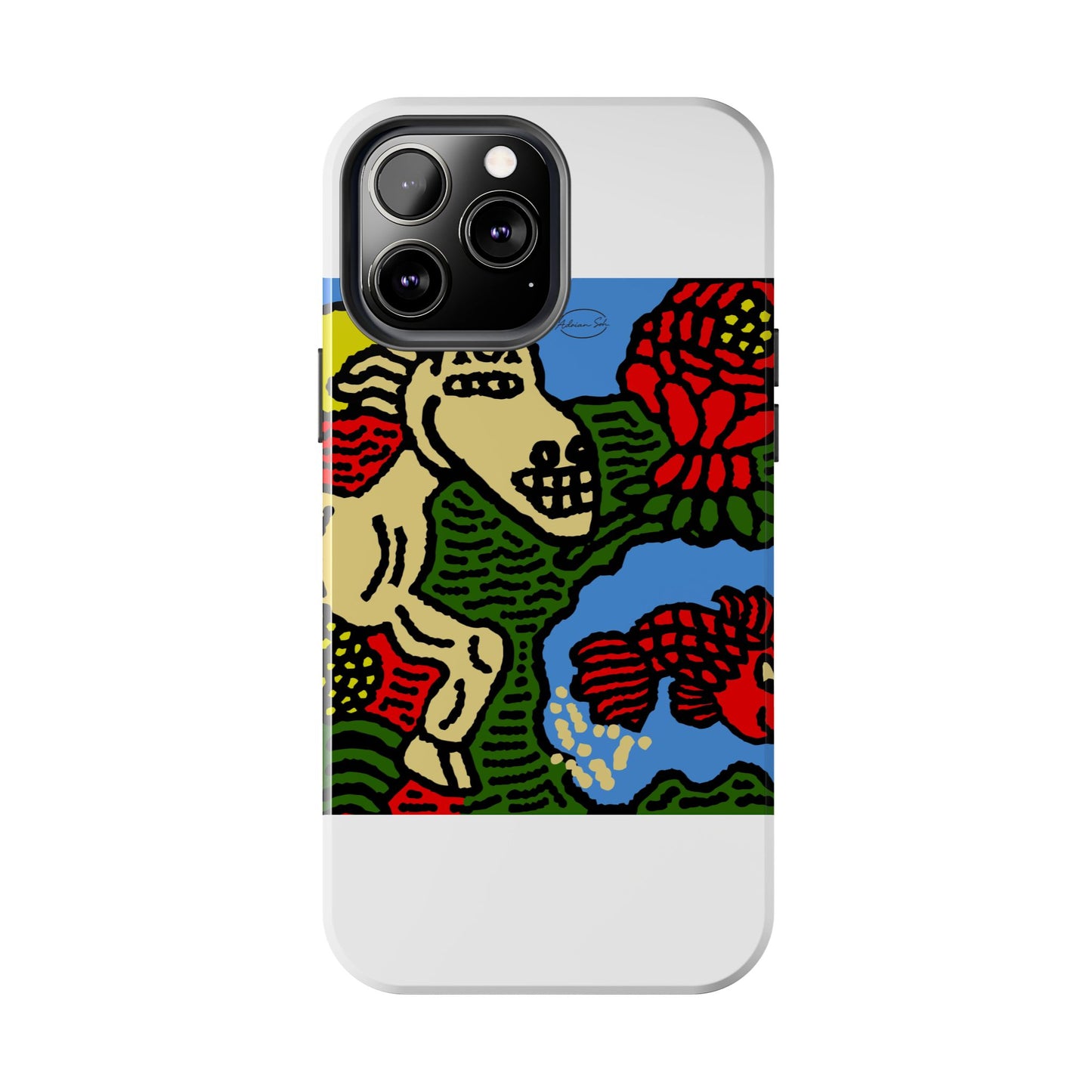 Galloping carefree through life Tough Phone Case