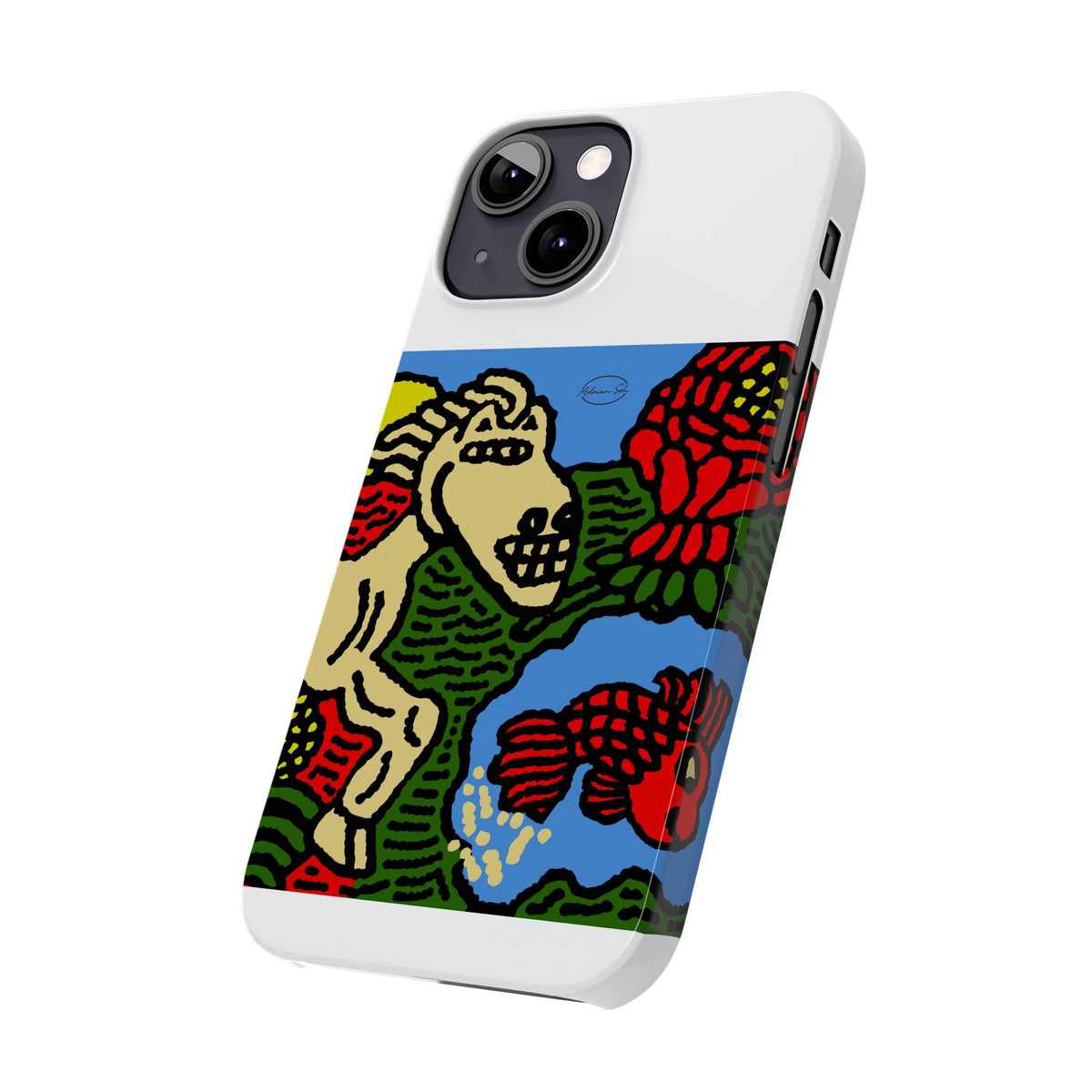 Galloping carefree through life Slim Phone Case